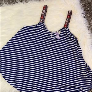 Francesca’s embroidered strap tank top